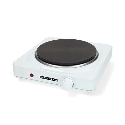 MELISSA 16350028 | Electric Hot Plate | 1500 W | Ø 18.5 cm | 6 Heat settings | Non-slip feet | White