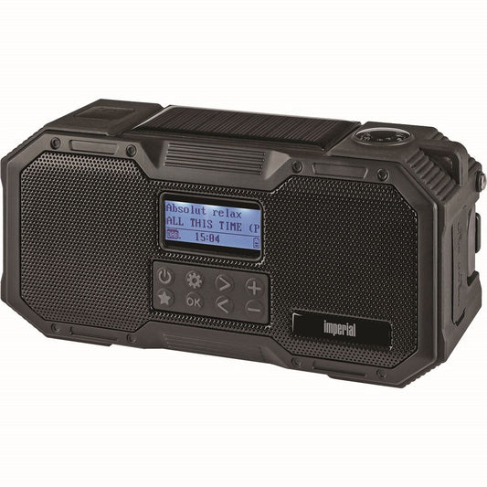 Imperial DABMAN OR 1 Robust DAB+ / FM / Bluetooth Outdoor Radio / Crank Radio Black