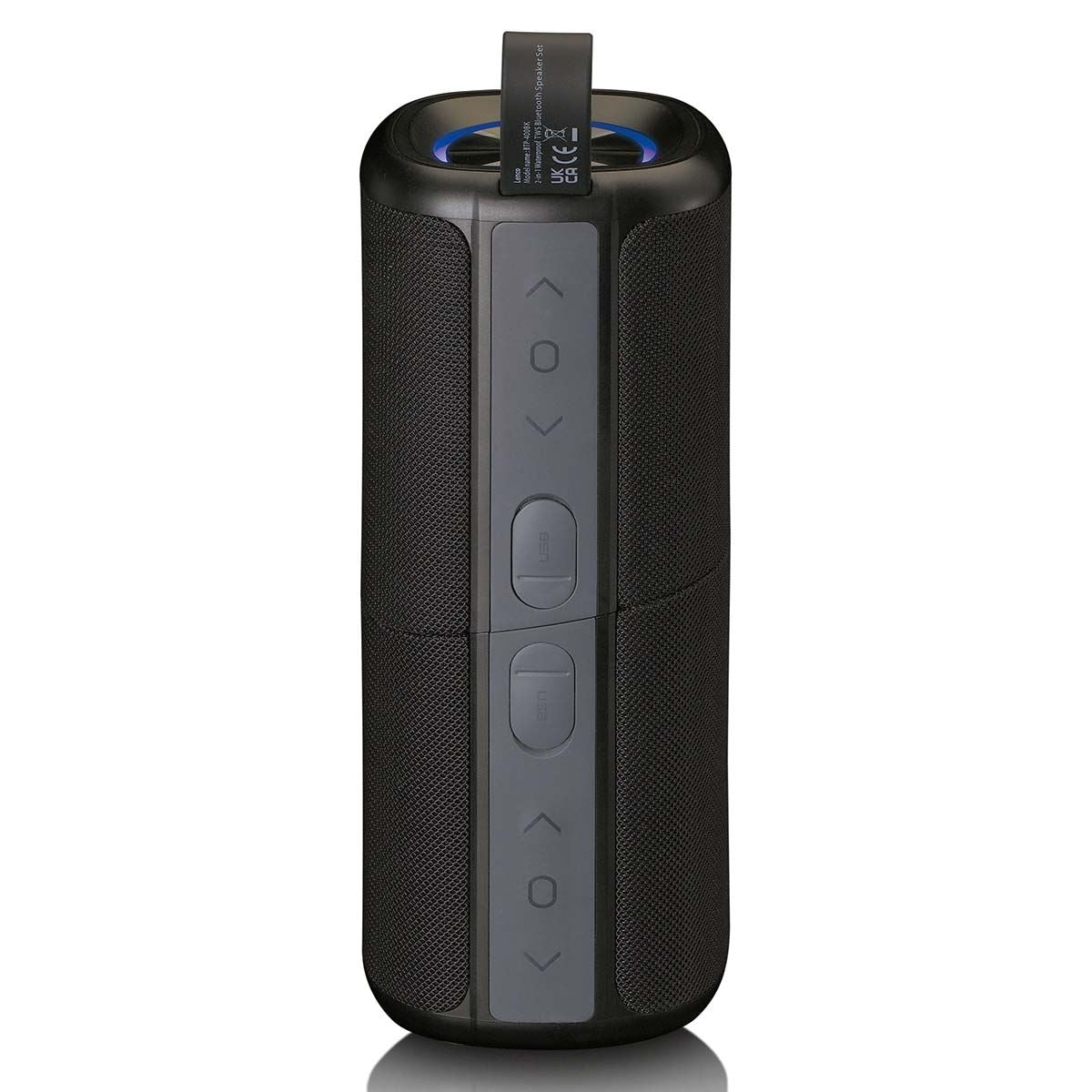 Lenco BTP-400BK | 2-in-1 | 2 x 10W TWS Bluetooth® 5.0 Speakers | IPX7 | Balck