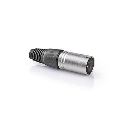 Nedis CAGP15972ME | XLR Connector | Straight | Male | Nickel Plated | Protection Cover | Cable input diameter: 7.0 mm | Metal | Silver | 10 pcs | Polybag