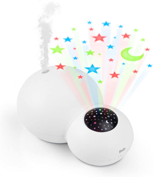 Alecto Nursery Childrens Humidifier and Light Projector | White