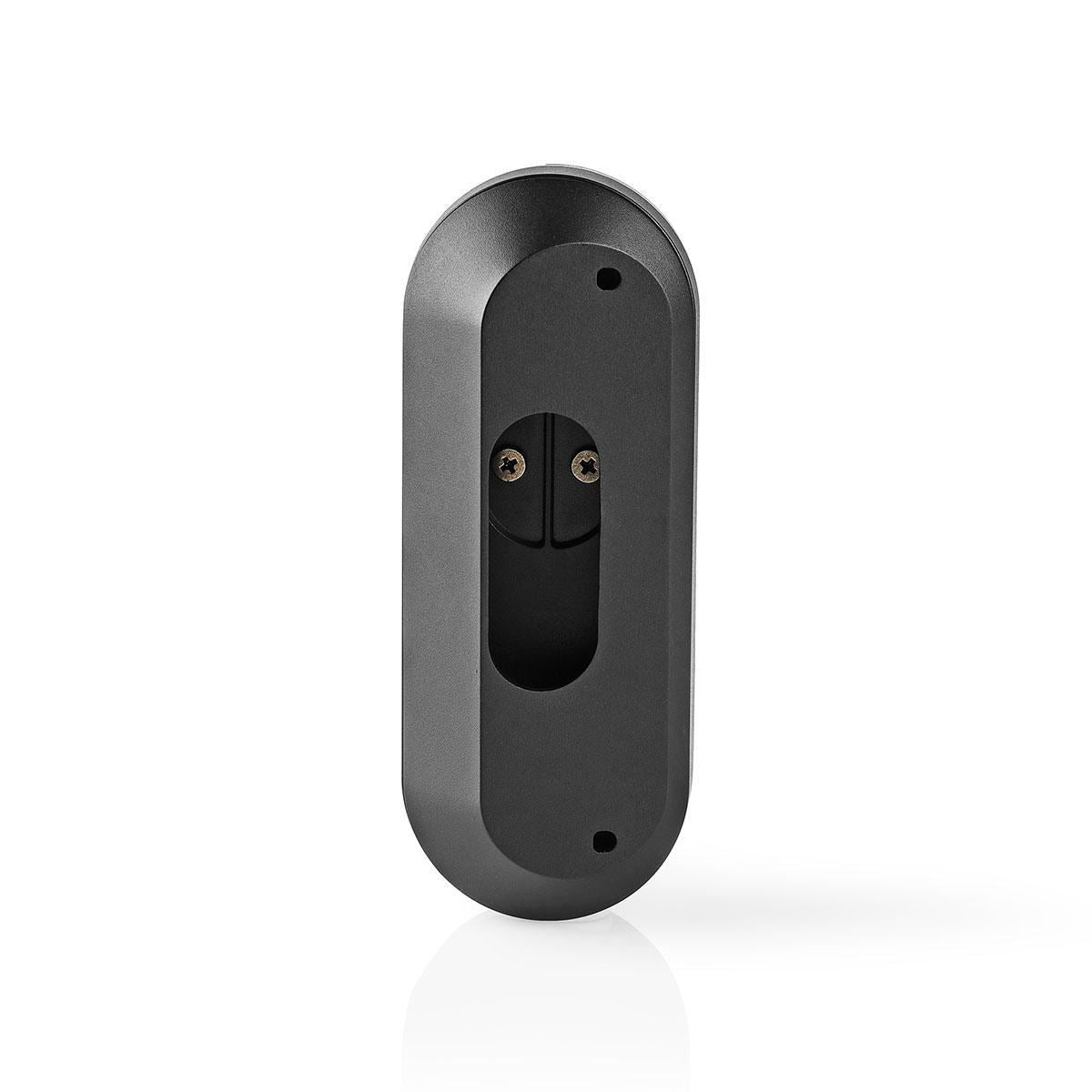 Nedis SmartLife Video Doorbell | Wi-Fi | Transformer | Full HD 1080p | Cloud Storage (optional) / microSD (not included) | IP54 | With motion sensor | Night vision | Black / Grey