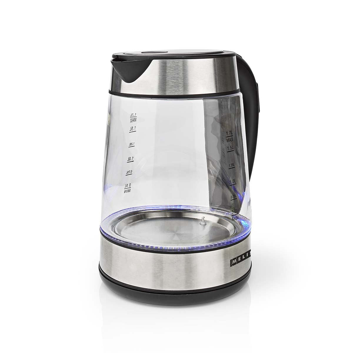 MELISSA Digital Electric Kettle | 1.7 l | 2200 W | Glass | 50/70/80/90/100 °C Presets | 360° pirouette base | Concealed heating element | Strix® controller | Keep-warm function | Boil-dry protection