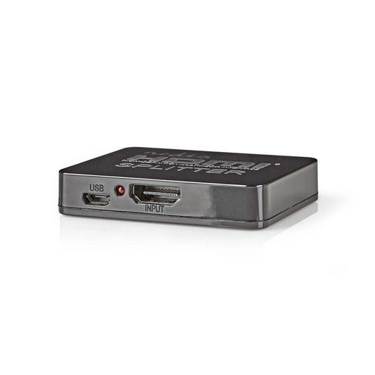 Nedis VSPL34002BK | HDMI™ Splitter | 2 port(s) | HDMI™ Input | 2x HDMI™ Output | 4K@30Hz | 2.25 Gbps | ABS / PVC | Black