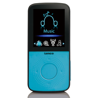 Lenco PODO-153BU | Sports MP3/4 Player with Pedometer |Wristband | 4GB | Micro SD Card Expansion | Blue