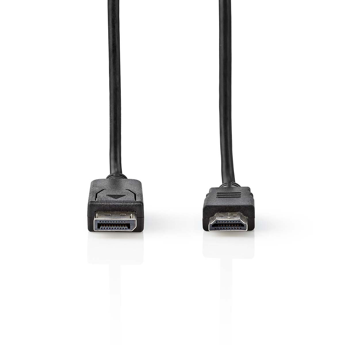 Nedis DisplayPort Cable | DisplayPort Male | HDMI™ Connector | 4K@30Hz | Nickel Plated | 2.00 m | Round | PVC | Black | Label