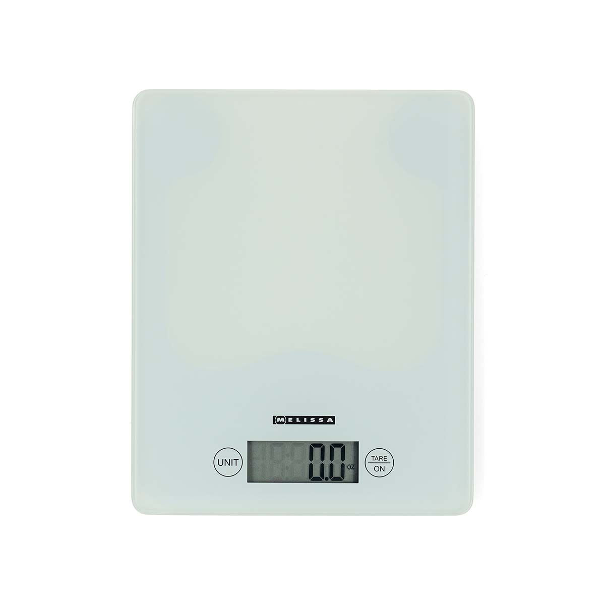 MELISSA Digital Kitchen Scales | Tempered glass | LCD display | Max. 5kg | Tare function | 1-gram increments | Grams / Ounces / Pounds / Millilitres