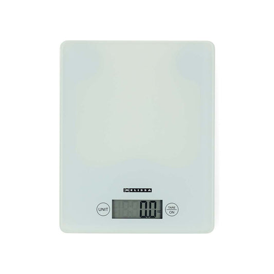 MELISSA Digital Kitchen Scales | Tempered glass | LCD display | Max. 5kg | Tare function | 1-gram increments | Grams / Ounces / Pounds / Millilitres