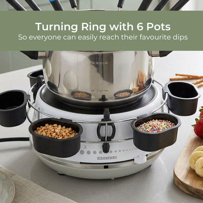 MELISSA Fondue Set | 8 Persons | 2 l | Adjustable temperature control | 1200 W | Cool touch handles | Anti-slip feet | Overheating protection