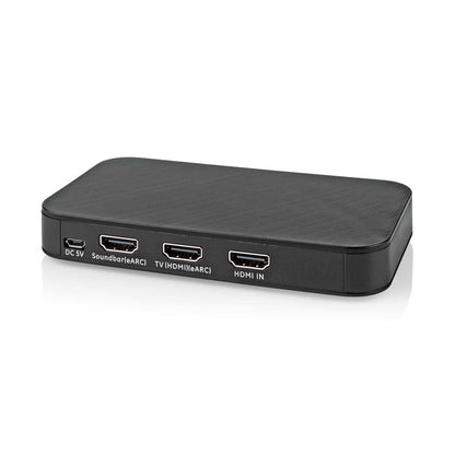 Nedis Digital Audio Converter | 2-way | Connection input: DC Power / 1x HDMI™ Input | Connection output: 2x HDMI™ Output | Automatic | Anthracite