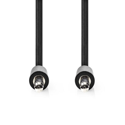 Nedis CAGL22005BK10 | Stereo Audio Cable | 3.5 mm Male | 3.5 mm Male | Nickel Plated | 1.00 m | Round | Black | Label