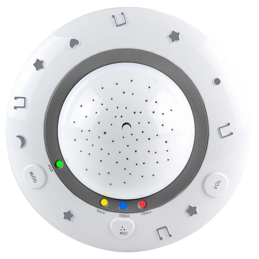 Alecto Starry Sky Nusery Projector | Adjustable Play Time | Voice Activated | Music & Light | White / Grey