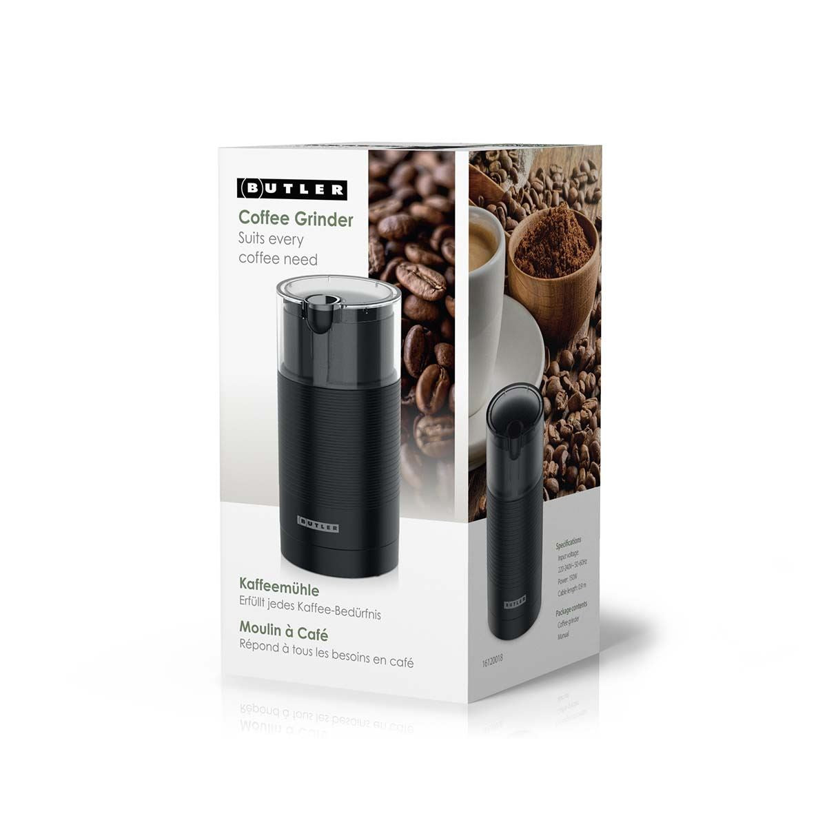 Butler Coffee Grinder | 150W | 70g | Black