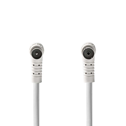 Nedis Coax Cable | IEC (Coax) Male | IEC (Coax) Female | Nickel Plated | 120 dB | 75 Ohm | Quad Shielded | 1.50 m | Round | PVC | White | Box