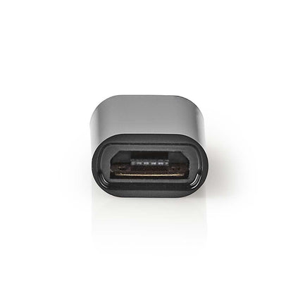 Nedis USB-C™ Adapter | USB 2.0 | USB-C™ Male | USB Micro-B Female | 480 Mbps | Round | Gold Plated | Anthracite | Box