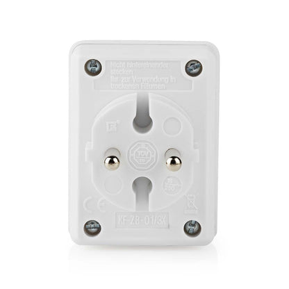 Nedis Power Socket Splitter | Type F (CEE 7/7) | 250 V AC 50 Hz | Type C (CEE 7/16) | 250 V AC 50/60 Hz | 2.5 A | 1700 W | White
