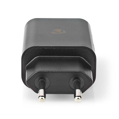 Nedis Wall Charger | 18 W | Quick charge feature | 1.5 / 2.0 / 3.0 A | Number of outputs: 1 | USB-A | No Cable Included | Automatic Voltage Selection | Black