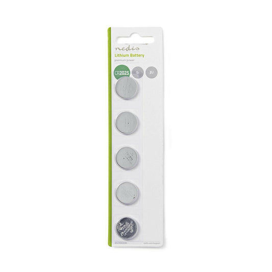 Nedis Lithium Button Cell Battery CR2025 | 3 V DC | 5-Pack