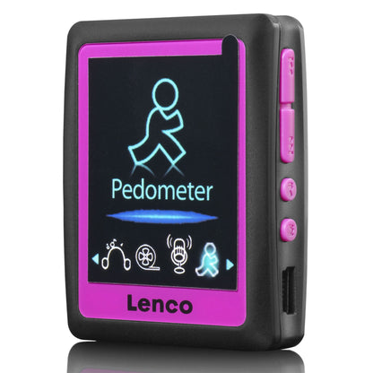Lenco PODO-152 PINK | MP3/4 Player with Pedometer | 4GB | Pink