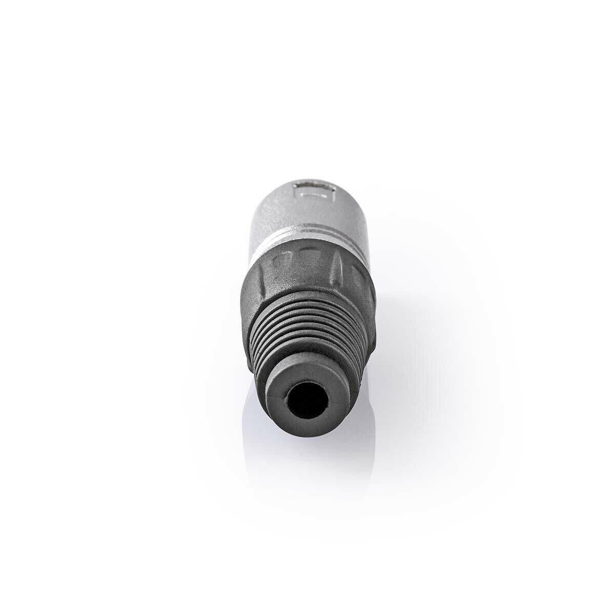 Nedis CAGP15972ME | XLR Connector | Straight | Male | Nickel Plated | Protection Cover | Cable input diameter: 7.0 mm | Metal | Silver | 10 pcs | Polybag