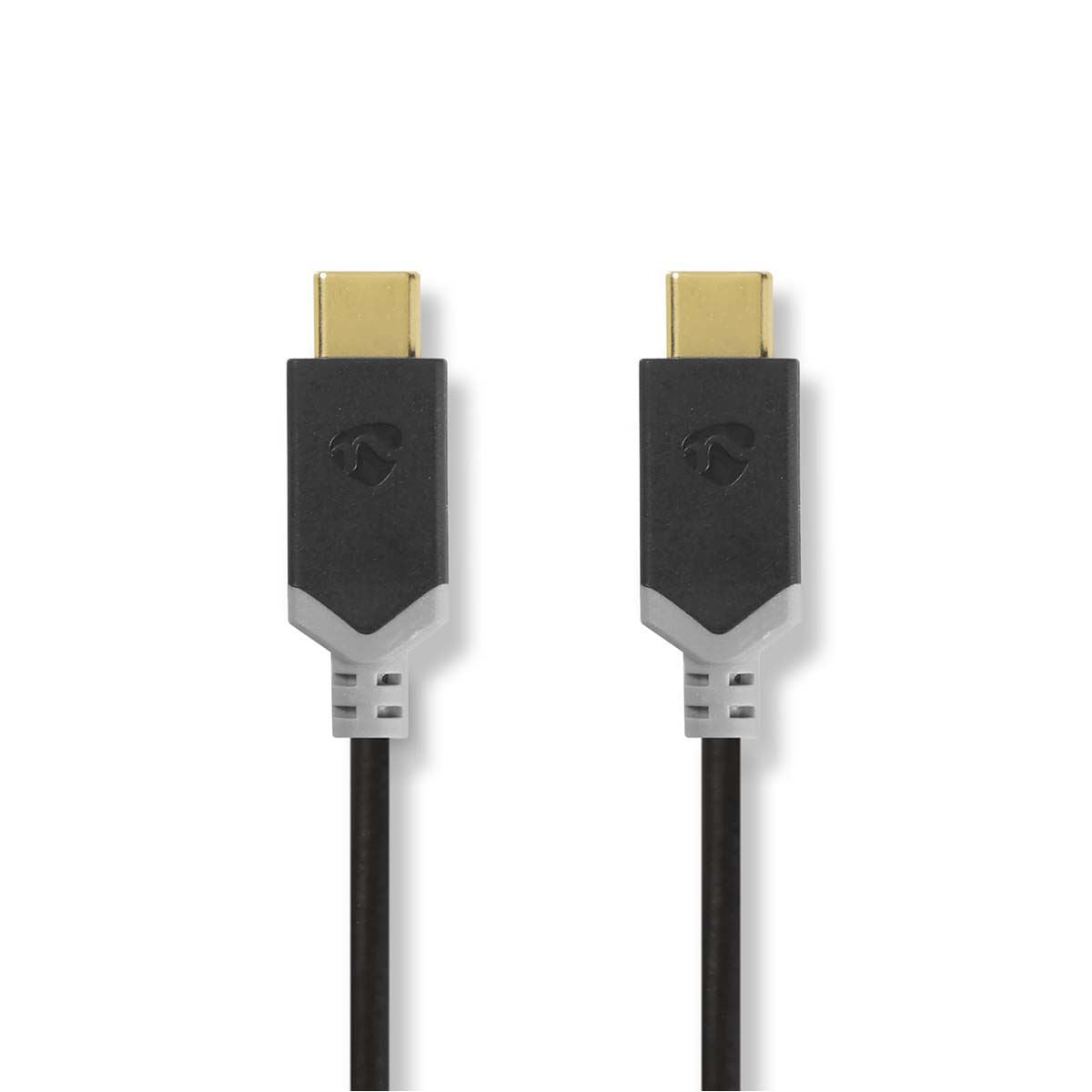 Nedis USB Cable | USB 3.2 Gen 1 | USB-C™ Male | USB-C™ Male | 60 W | 4K@60Hz | 5 Gbps | Gold Plated | 2.00 m | Round | PVC | Black | Box