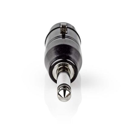 Nedis XLR Adapter | XLR 3-Pin Female | 6.35 mm Male | Nickel Plated | Straight | Metal | Black | 1 pcs | Polybag