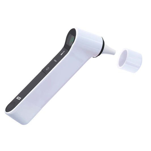 MELISSA Thermometer | 2 in 1 Ear/Forehead | LCD Digital with Coloured Warning | White