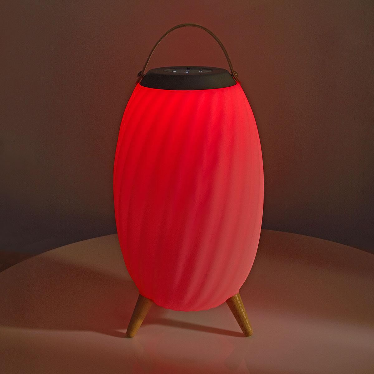 Nedis Bluetooth® Speaker with Mood Light | 6 hrs | Ambiance Design | 60 W | Mono | RGB / Warm White | IPX5 | Linkable | Grey / White