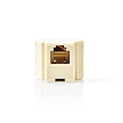 Nedis CTGB90990IV | Telecom Splitter | RJ11 Female | 2x RJ11 (4/6) Female | ABS | Ivory | Box