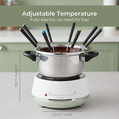 MELISSA Fondue Set | 8 Persons | 2 l | Adjustable temperature control | 1200 W | Cool touch handles | Anti-slip feet | Overheating protection