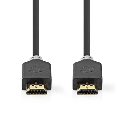 Nedis Ultra High Speed HDMI™ Cable | HDMI™ Connector | HDMI™ Connector | 8K@60Hz | 48 Gbps | 2.00 m | Round | 6.5 mm | Anthracite | Box