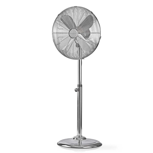 Nedis Stand Fan | Diameter: 400 mm | 3-Speed | Oscillation | 50 W | Adjustable height | No | Chrome