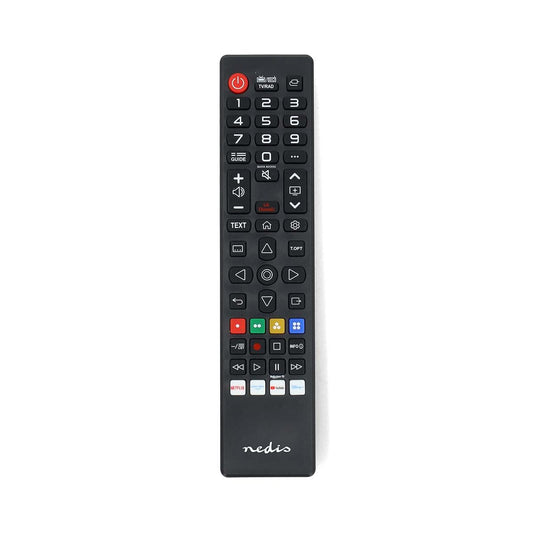 Nedis Replacement Remote Control | Suitable for: LG | Preprogrammed | 1 Device | Amazon Prime / Disney + Button / Netflix Button / Rakuten TV Button | Infrared | Black
