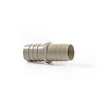 Nedis Hose Extension Adapter with 2 Hose Clips | 19 mm | 19 mm | Grey / Metal