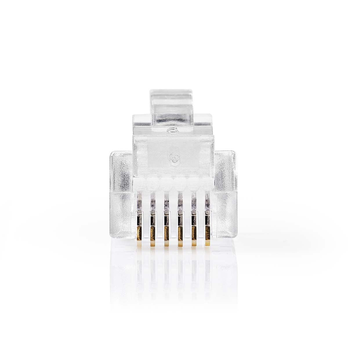 Nedis CTGB90933TP | Telecom Connector | Connector type: RJ12 | Straight | Plating: Gold Plated | PVC | Transparent
