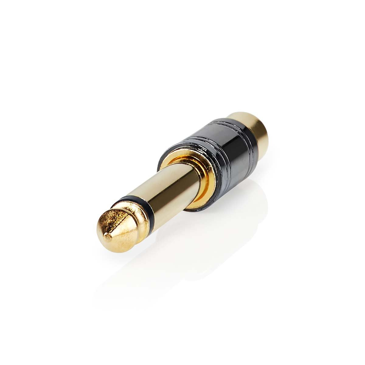 Nedis CABW23935BKG | Mono Audio Adapter | 6.35 mm Male | RCA Female | Gold Plated | Straight | Metal | Metal | 1 pcs | Box