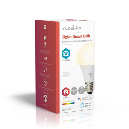 Nedis SmartLife Full Colour LED Bulb | Zigbee 3.0 | E27 | 806 lm | 9 W | RGB / Warm to Cool White | 2200 - 6500 K | Android™ / IOS | Bulb | 1 pcs