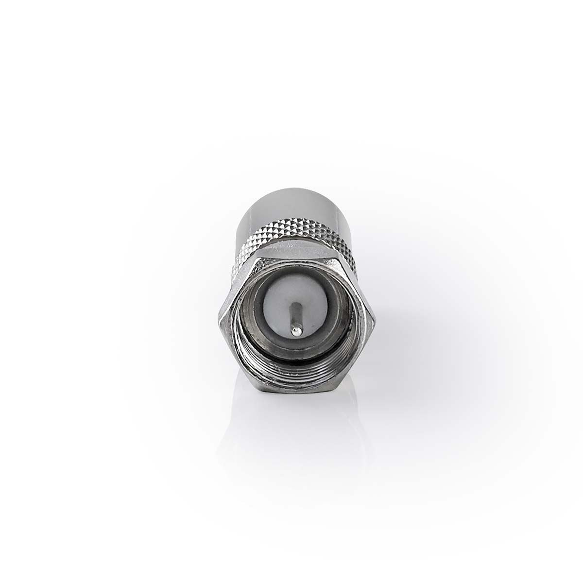 Nedis Satellite & Antenna Adapter | F Male | IEC (Coax) Male | Nickel Plated | 75 Ohm | Straight | Metal | Silver | 1 pcs | Box