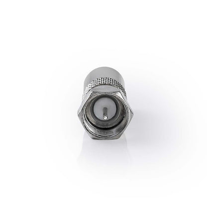 Nedis Satellite & Antenna Adapter | F Male | IEC (Coax) Male | Nickel Plated | 75 Ohm | Straight | Metal | Silver | 1 pcs | Box