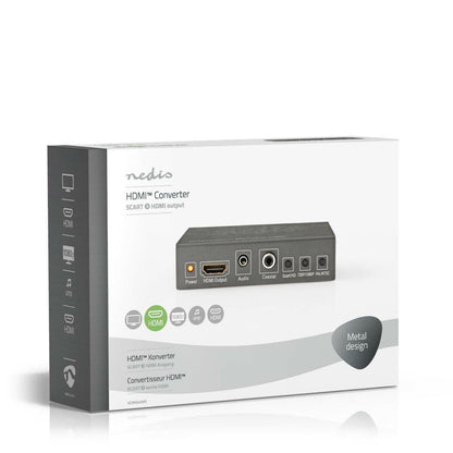 Nedis HDMI™ Converter | SCART Female | HDMI™ Output / 1x 3.5 mm sound out / 1x Digital Audio | 1-way | 1080p | 1.65 Gbps | Aluminium | Anthracite