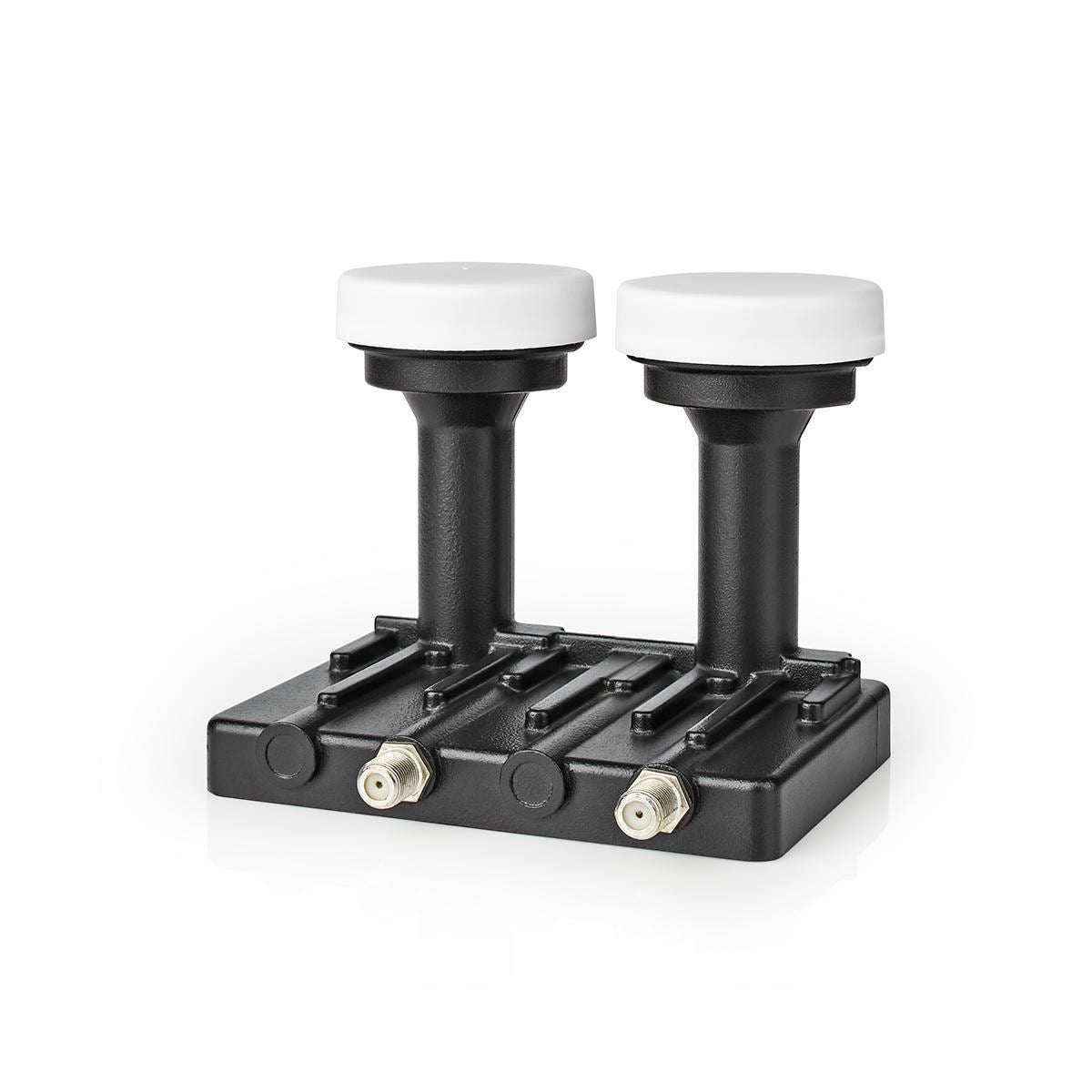 Nedis LNB | Twin Monoblock 6.0° | Output connection: 2x F-Connector | Noise figure range: 0.85 dB | Conversion gain: 52 - 67 dB | Black | Suitable for: Astra+ / Hotbird