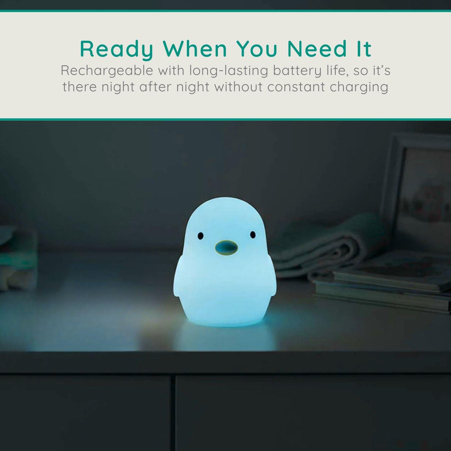 Alecto BC140BIRD | Rechargeable LED Chrildresn Night Light, Nird
