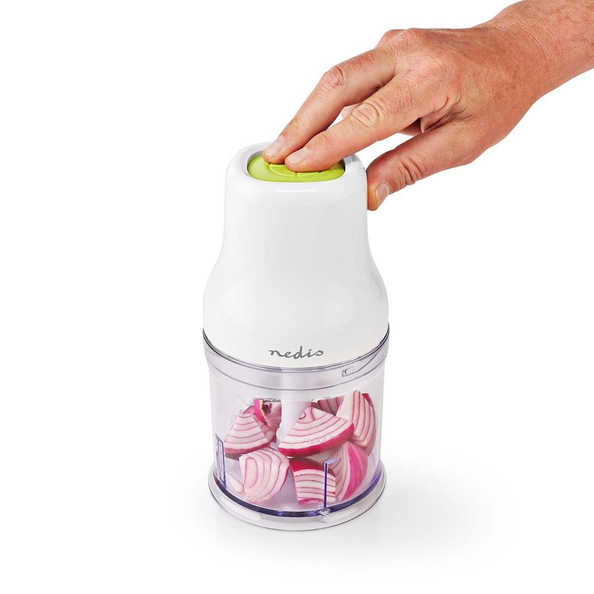 Nedis Food Chopper | 200 W | 0.5 l | Plastic | 1-Speed Setting | White