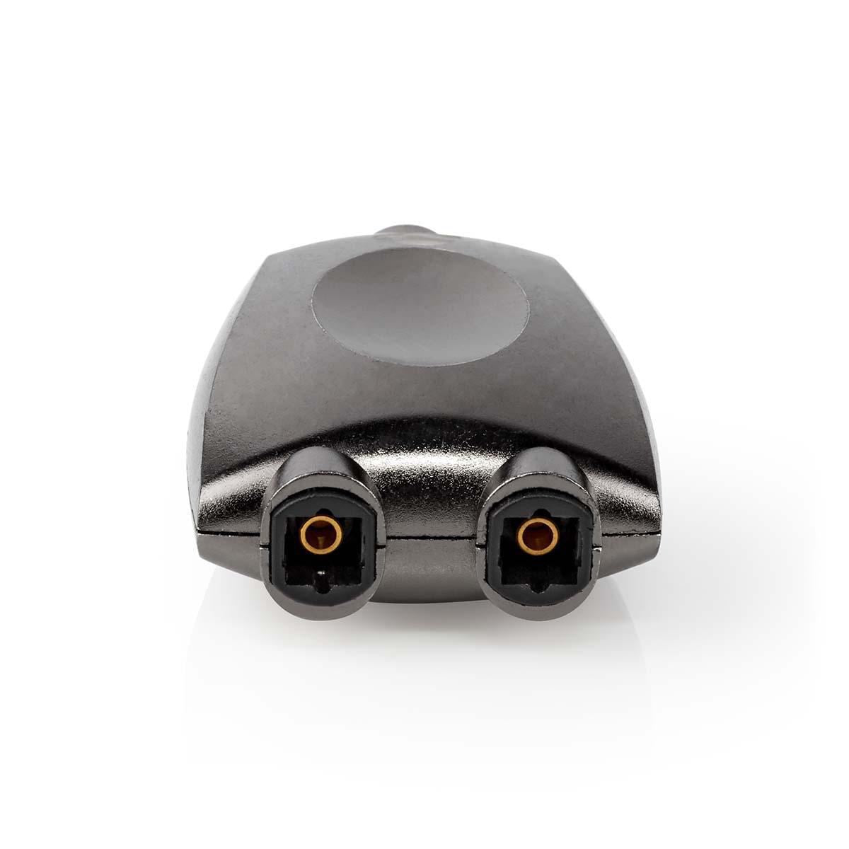 Nedis CATB25940GY | TosLink Adapter | TosLink Female | 2x TosLink Female | Splitter | Aluminium | Gun Metal Grey | 1 pcs | Box