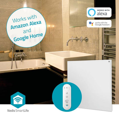 Nedis SmartLife Infrared Heating Panel | 350 W | 1 Heat Setting | Adjustable thermostat | Remote control | IP44 | White