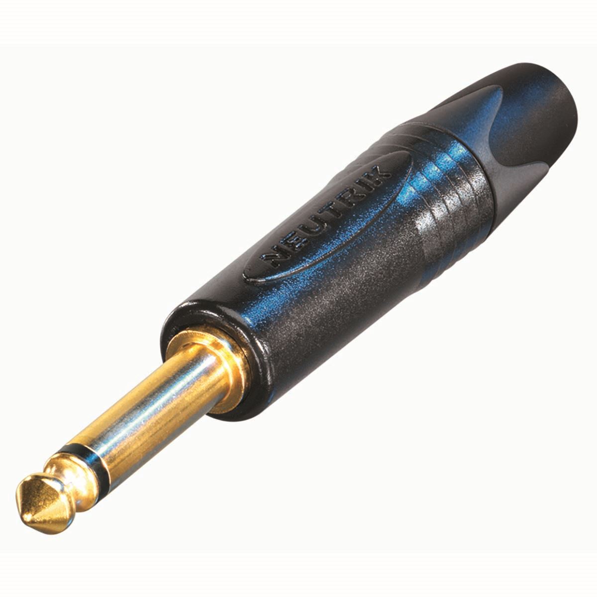 Neutrik NTR-NP2X-B | 2 pole 1/4" professional phone plug, gold contacts, black shell