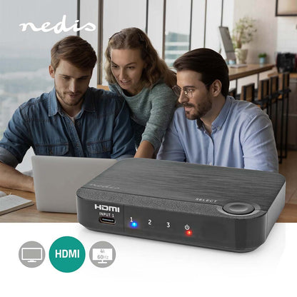 Nedis HDMI™ Converter | 1x USB-C™ / 2x HDMI™ Input | 1x HDMI™ Output | 1-way | 4K@60Hz | 18 Gbps | ABS | Anthracite