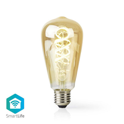 Nedis SmartLife LED Filament Bulb | Wi-Fi | E27 | 360 lm | 4.9 W | Warm to Cool White | 1800 - 6500 K | Glass | Android™ / IOS | ST64 | 1 pcs