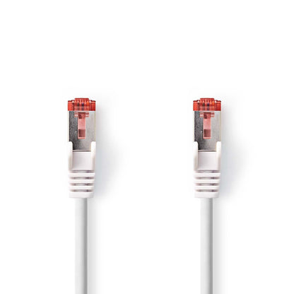 Nedis CAT6 Network Cable | RJ45 Male | RJ45 Male | S/FTP | 15.0 m | Round | LSZH | White | Label