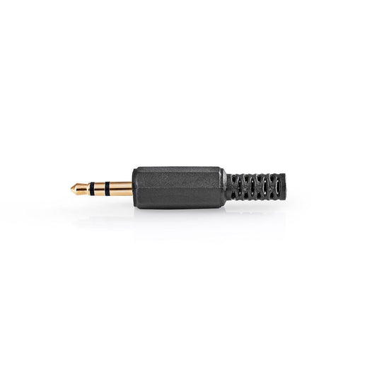 Nedis Audio Connector | Straight | Male | Gold Plated | Soldering | Cable input diameter: 4.0 mm | PVC | Black / Gold | 25 pcs | Envelope